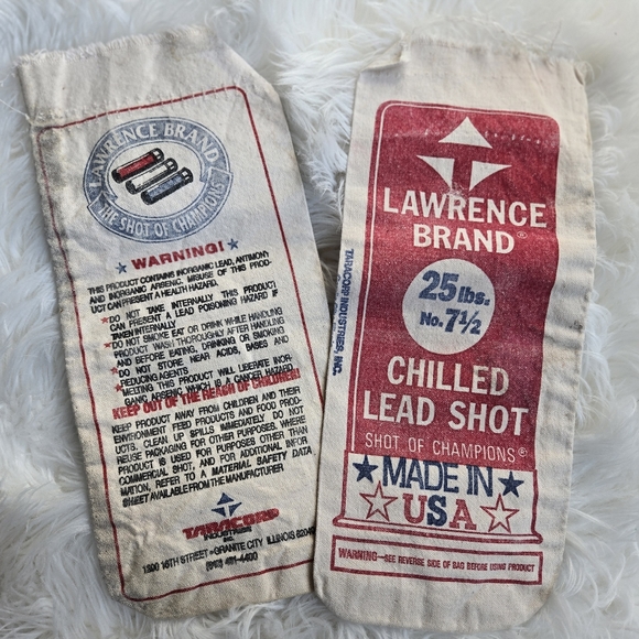 Vintage Canvas Lead Shot Bags - Lawrence Brand - Picture 1 of 4